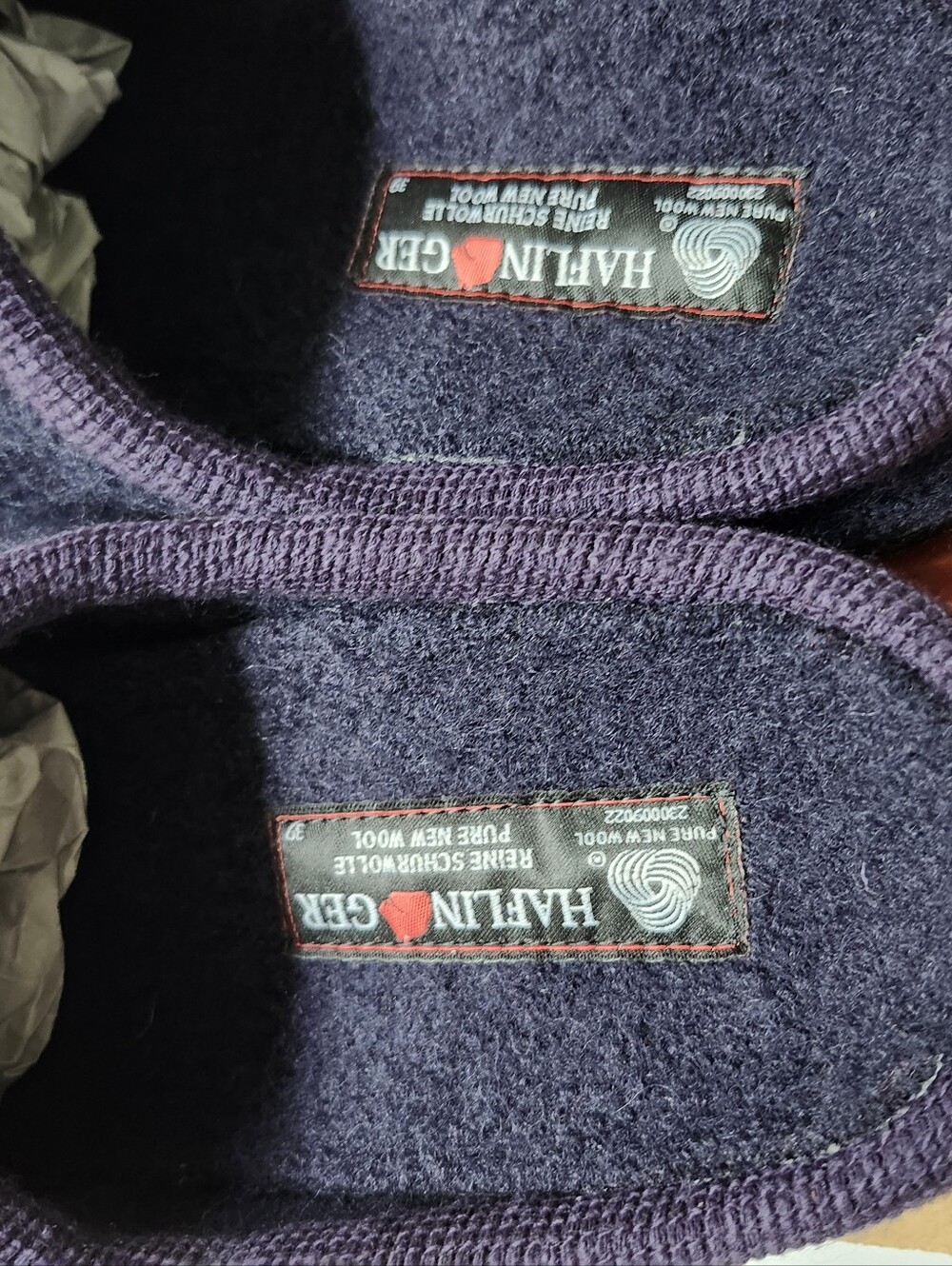 Haflinger Flair Chihuahua Purple/Grey Wool Felt Slippers Women's Size 39 (8-8.5) - Picture 4 of 13